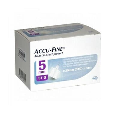 Accufine Pen-Nadeln G31 5 mm – 100er Pack