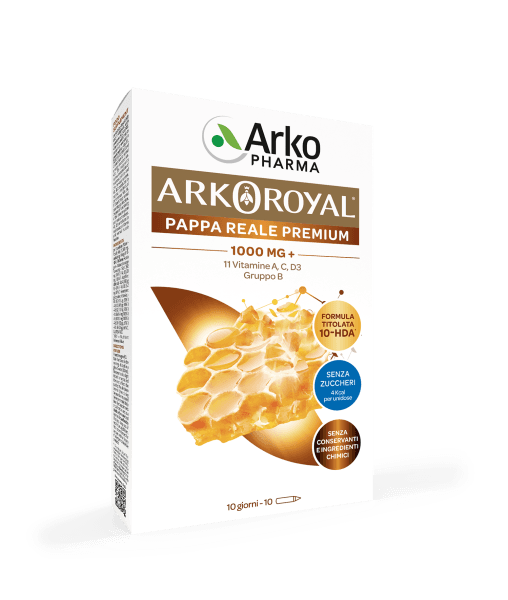 Arkoroyal Pappa Reale 1000 mg + Vitamine – 10 Ampullen