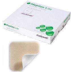 Mepilex Lite Schaumstoff-Auflage – 10×10 cm, 5 Stück