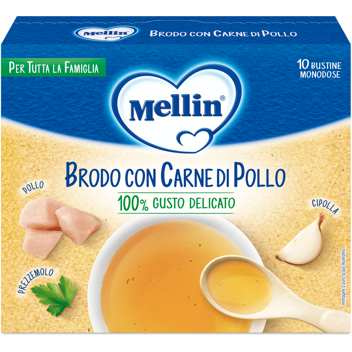 Mellin Brodo Pollo e Verdure – 10 Portionen