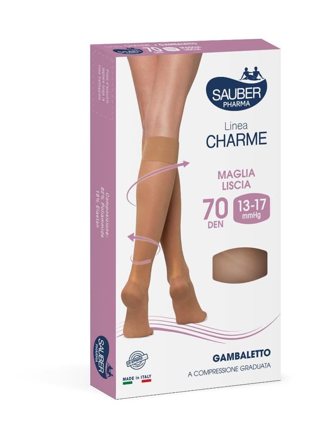 SAUBER-70 Kompressionsstrumpf – Größe 2, Beige