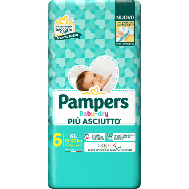 Pampers Baby-Dry Windeln Größe XL, 13 Stück