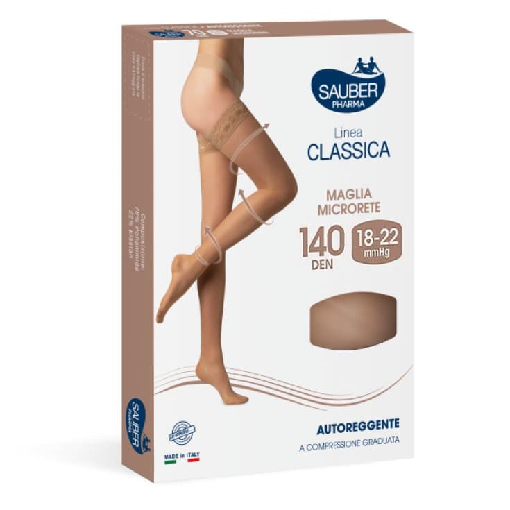 Sauber Kompressionsstrümpfe 140D Größe 3 Beige 1 Paar
