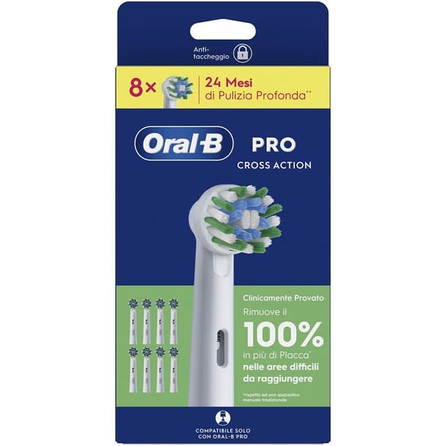 Oral-B CrossAction Zahnbürsten-Ersatzköpfe – 8er Pack