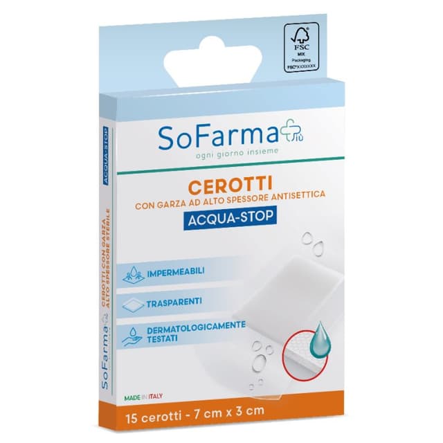 Acquastop Wasserfestes Pflaster 7x3 cm – 15er Pack