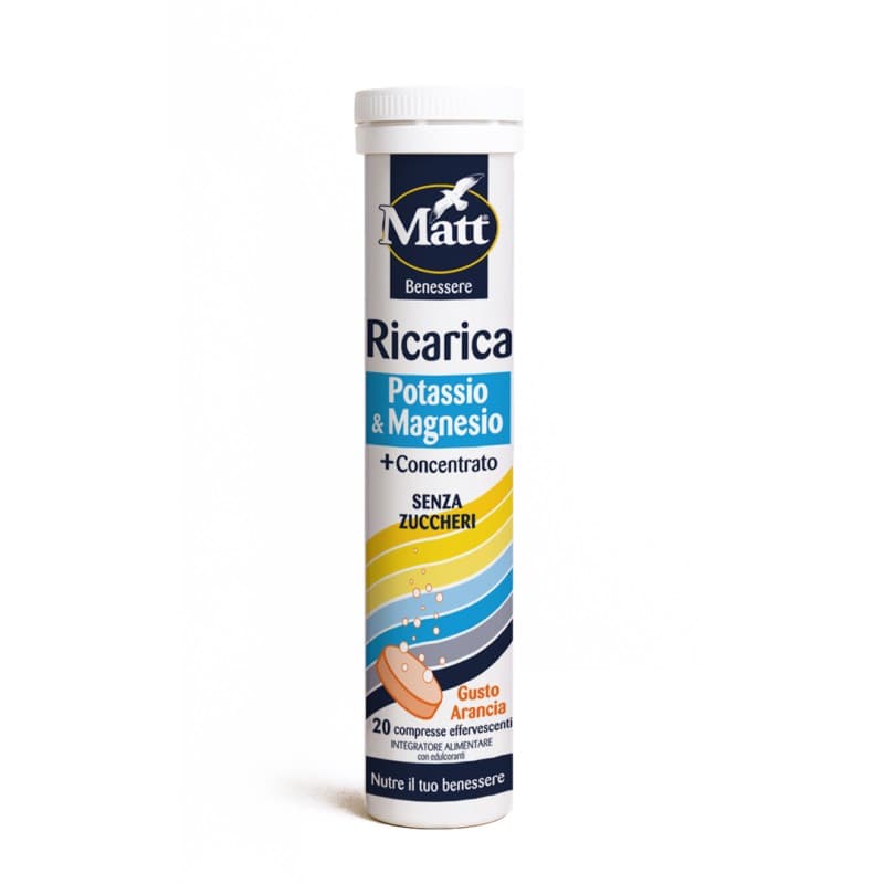 Matt Ricarica Magnesium & Potassium – 20 Tabletten