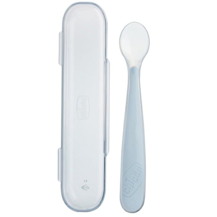 Chicco Silikonlöffel Grau – 2er Set ab 6 Monaten