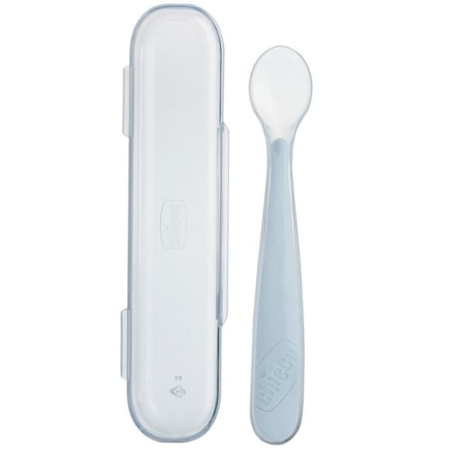 Chicco Silikonlöffel Grau – 2er Set ab 6 Monaten