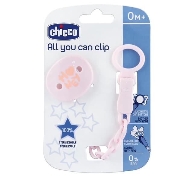 Universalclip für Schnuller rosa