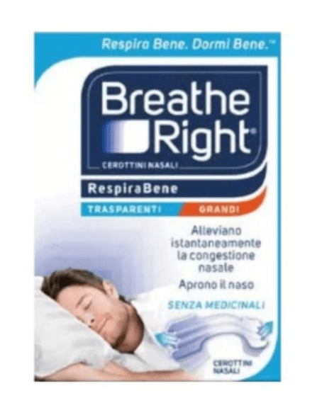 Breath Right Transparent Groß – 10 Stück Nasenpflaster
