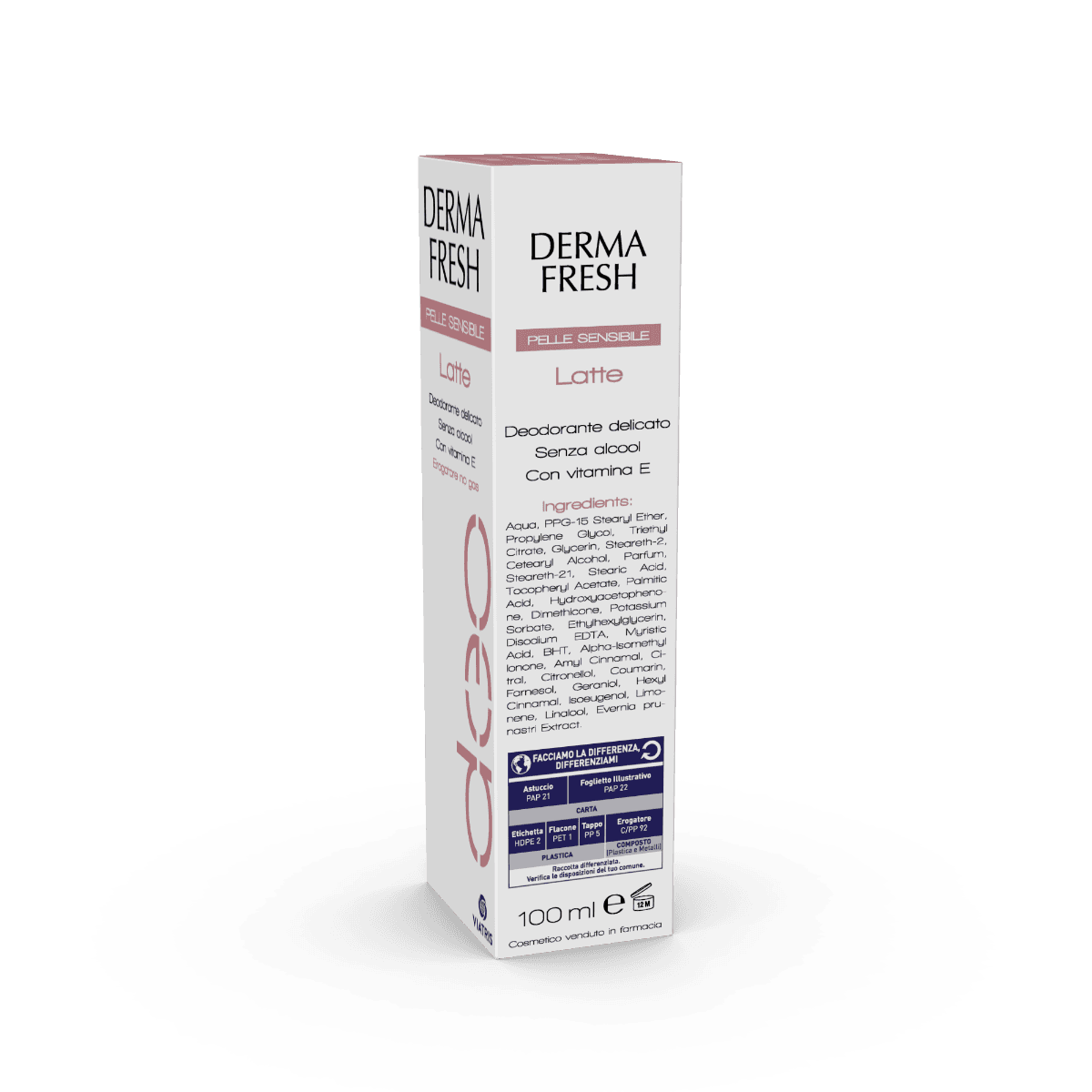 Dermafresh Deo Latte pelli sensibili – 100 ml Deo für empfindliche Haut Milch