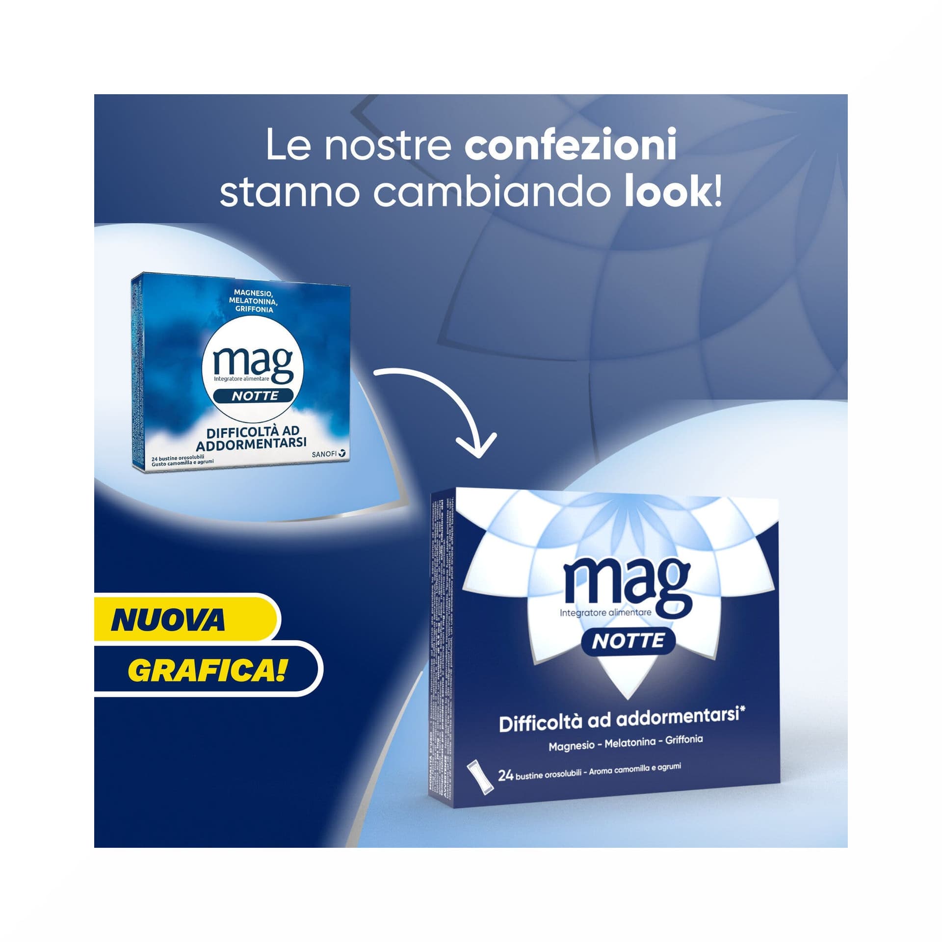 Magnesium + Melatonin – 24 Beutel Nacht | Mag Notte
