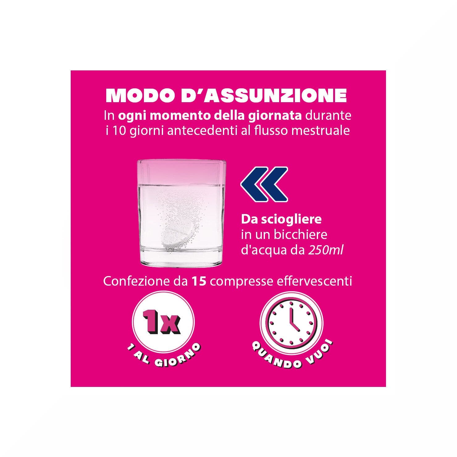 Magnesium + Vitamin B6 – 15 Brausetabletten | Buscofen Premestruale