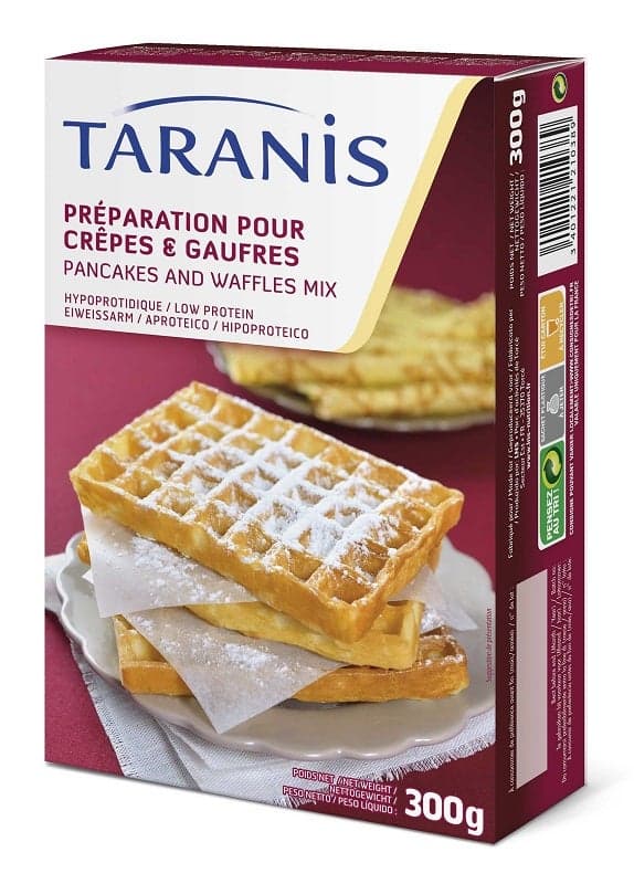 Taranis Backmischung für Crêpes & Waffeln – eiweißarm