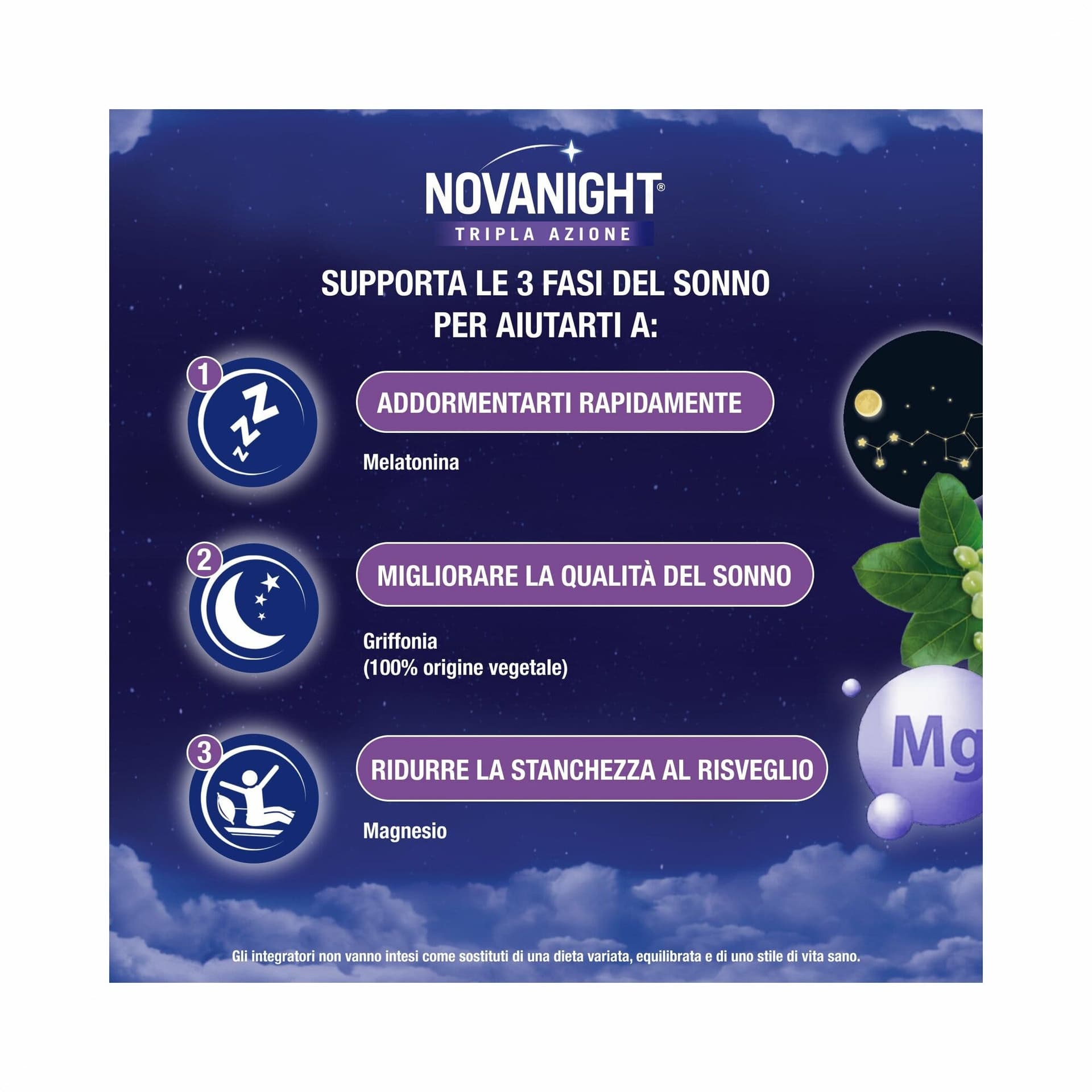 Melatonin – 20 Beutel | Novanight Tripla Azione