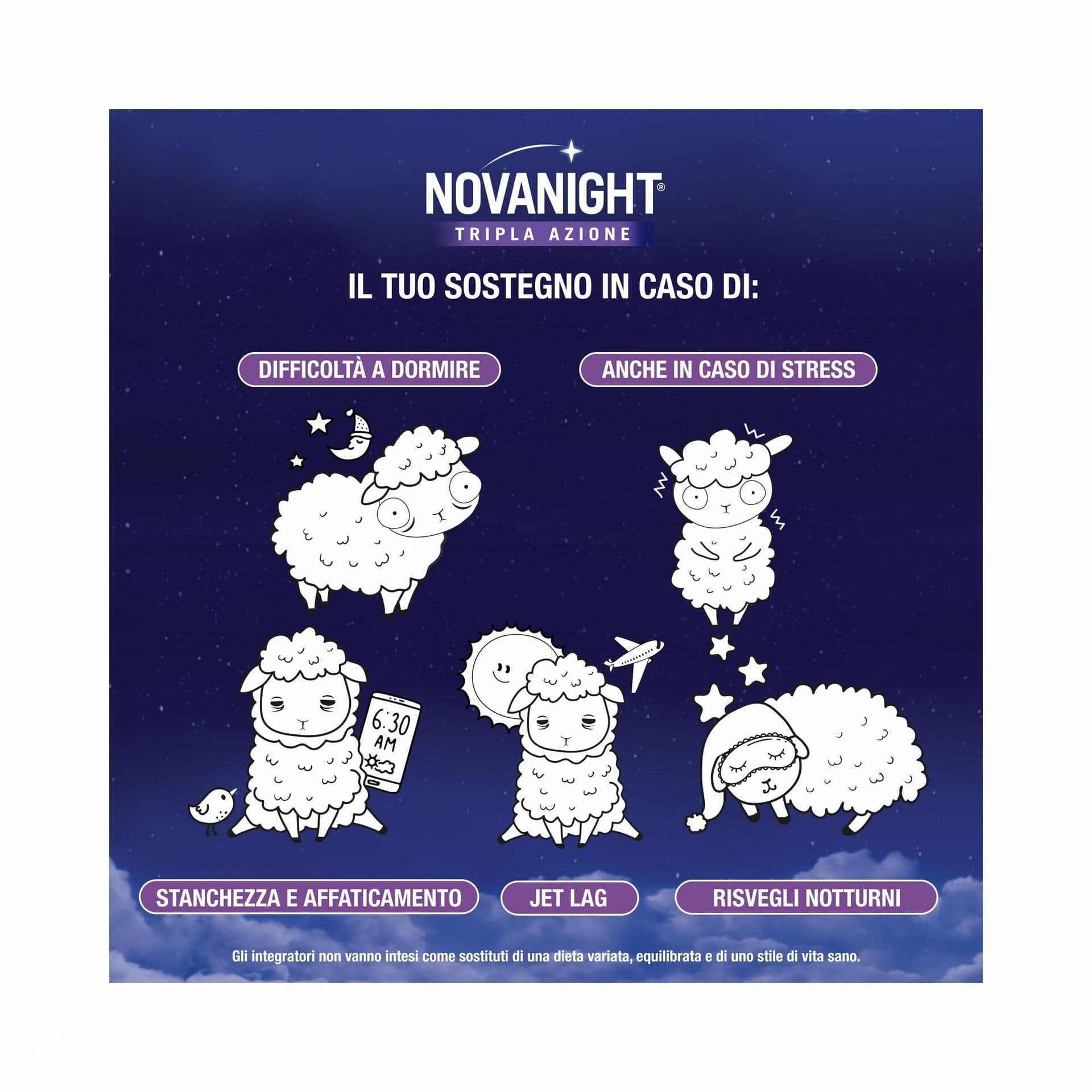 Melatonin – 20 Beutel | Novanight Tripla Azione