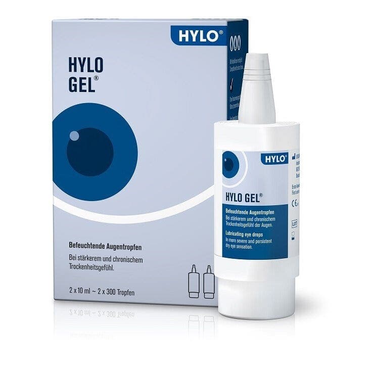 Hylo-Gel Augentropfen – 2 x 10 ml mit Hyaluronsäure, konservierungsmittelfrei