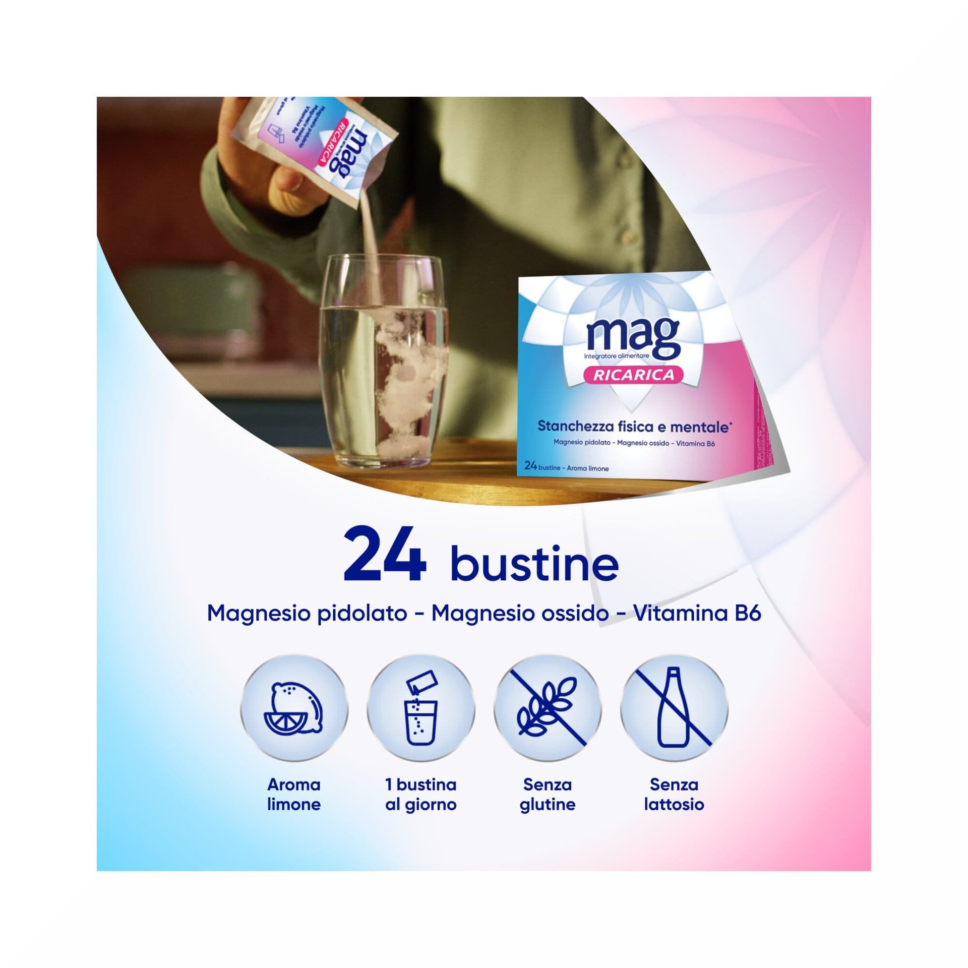 Magnesium + Elektrolyte – 24 Beutel | Mag Ricarica 24 Ore