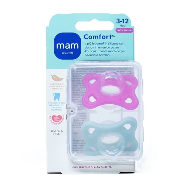 MAM COMFORT 3-12M SIL NEU 2PZ<