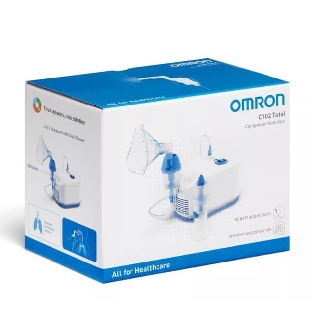 Omron C102 Total Inhalationsgerät mit Nasenduschen-Aufsatz
