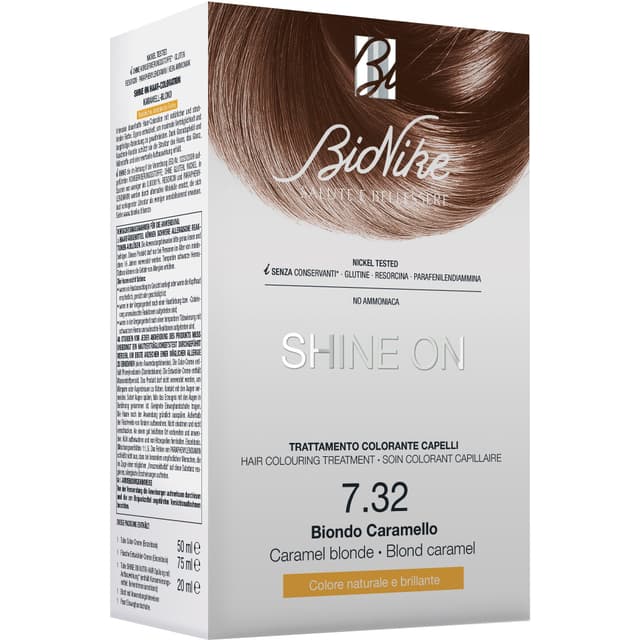 Shine On Haarfarbe Blond 7.32 – Coloration