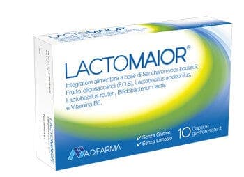 Saccharomyces boulardii + Probiotika mit Milchsäurebakterien – 10 Kapseln | LACTOMAIOR