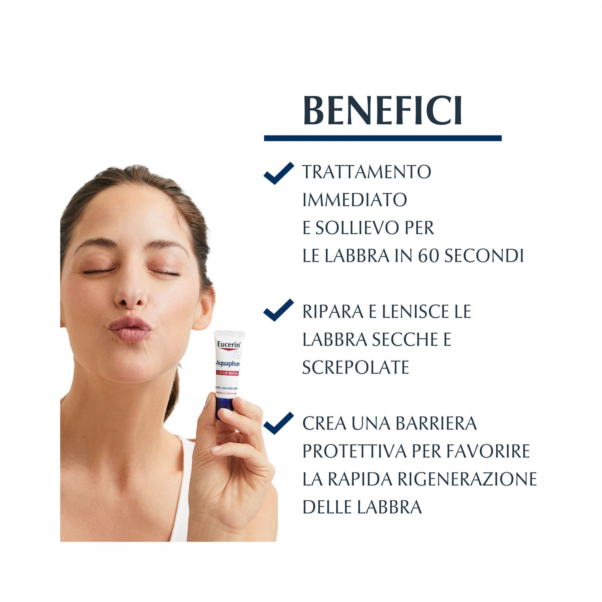 Eucerin Aquaphor SOS Lippenpflege – regenerierende Lippensalbe