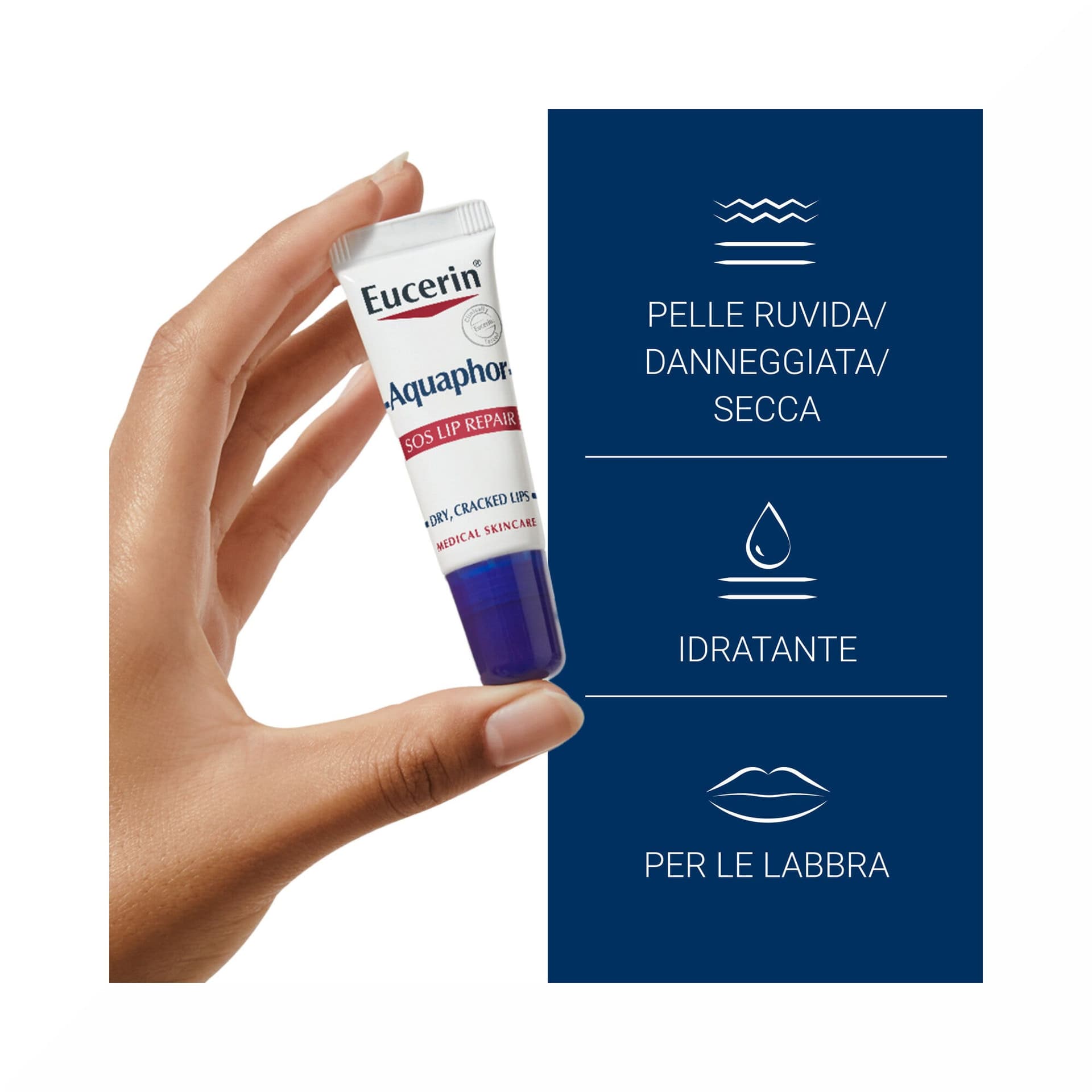 Eucerin Aquaphor SOS Lippenpflege – regenerierende Lippensalbe