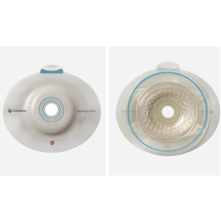 Basisplatte Flex konvex 15–40 mm, Rastring 50 mm – Stomaversorgung