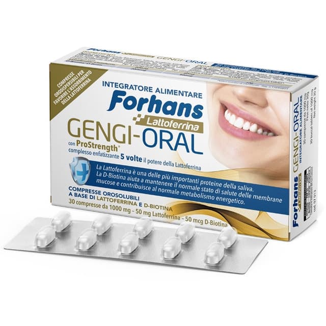 Forhans Lattoferrina Gengive – 30 Tabletten für das Zahnfleisch