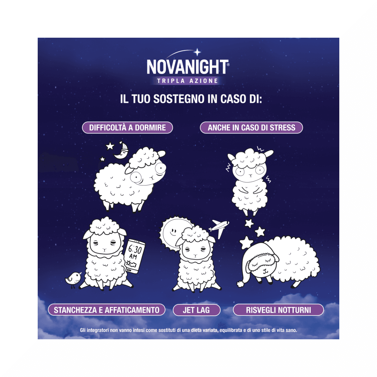 Passionsblume + Melisse – 30 Tabletten | Novanight Rapido