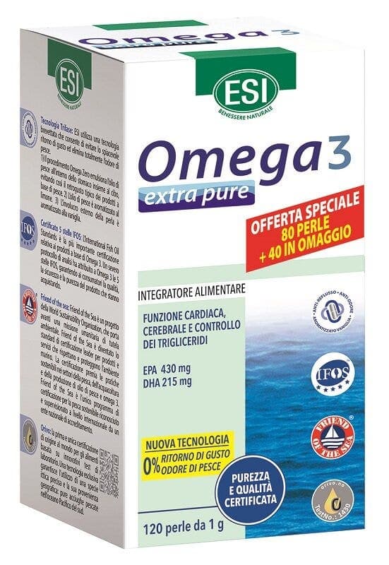 ESI Omega 3 Extra Pure – 80 + 40 Perlen