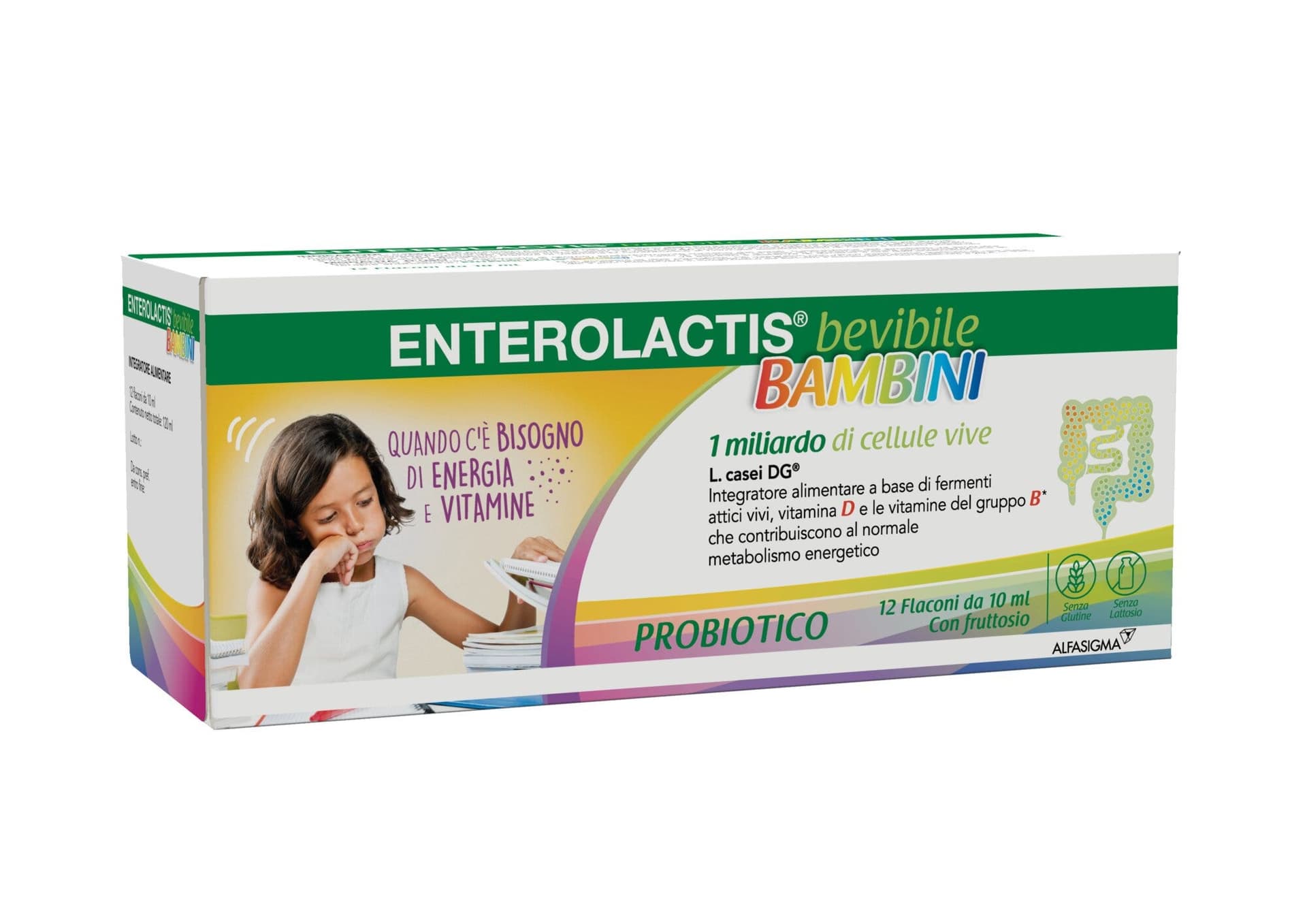 Probiotika mit Milchsäurebakterien – 12 Fläschchen | Enterolactis Bevibile Baby