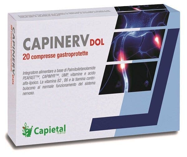 Palmitoylethanolamid (PEA) + Alpha-Liponsäure – 20 magensaftresistente Tabletten | Capinerv Dol