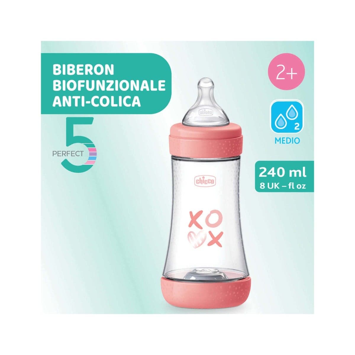 Chicco Biberon Slow Silikon P5 240 ml Girl
