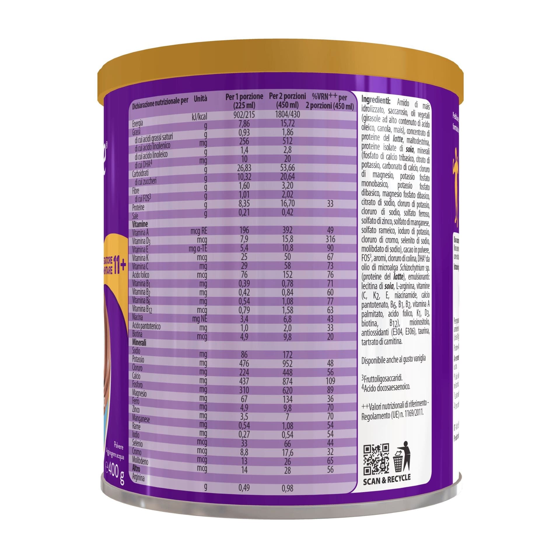 Calcium + Vitamin D – Pulver 400 g | PediaSure Teenager Schokolade