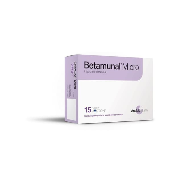 Betamunal Micro – 15 Kapseln Nahrungsergänzungsmittel mit Beta-Glucanen