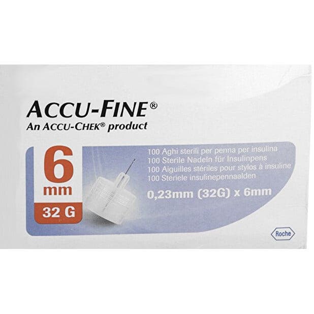 Accufine Pen-Nadeln G32 6 mm – 100er Pack