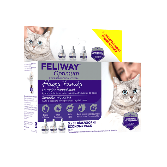 Feliway Optimum Refill 3er-Pack – 3 x 48 ml
