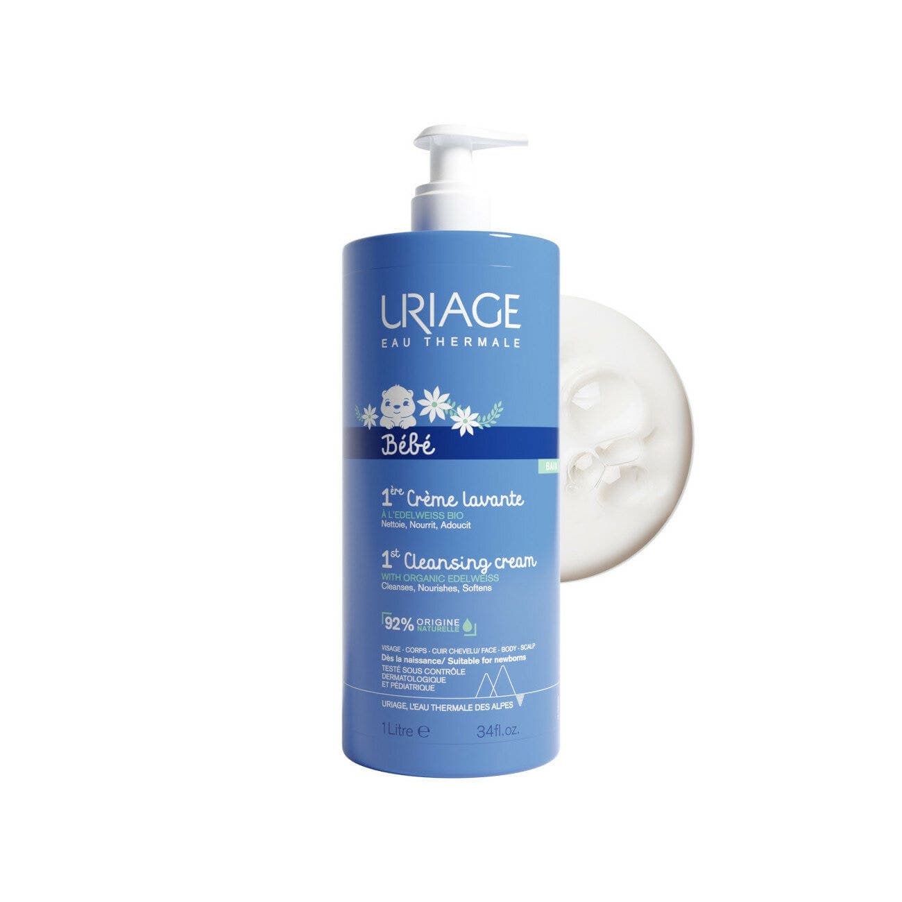Uriage Bébé Waschcreme – 1 L
