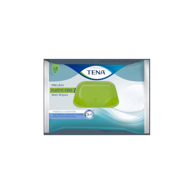 TENA WET WIPES PLASTIC FREE48P