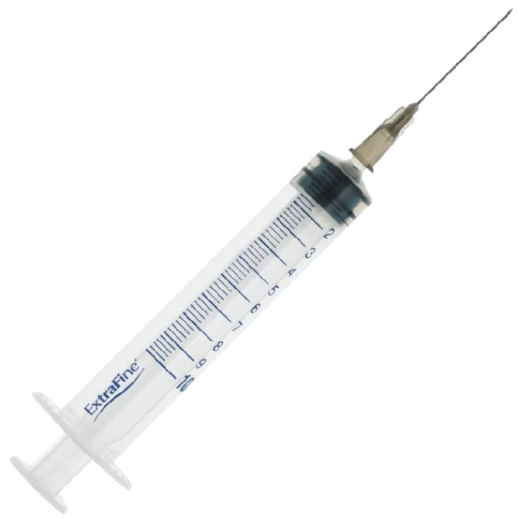 MEDS Monojet Spritze – 10 ml mit Kanüle G12