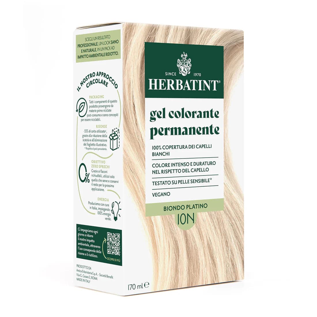 Herbatint 10N Biondo Platino – 170 ml