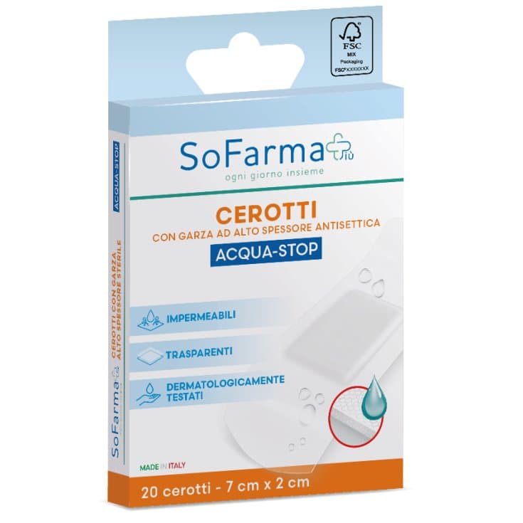 Acquastop Wasserfestes Pflaster 7x2 cm – 20er Pack