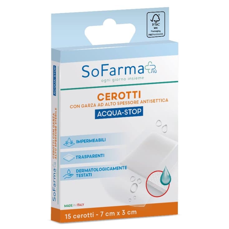 Acquastop Wasserfestes Pflaster 7x3 cm – 15er Pack