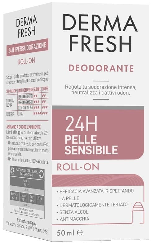 Dermafresh 24H Deodorant Sensitive – 50 ml Roll-on