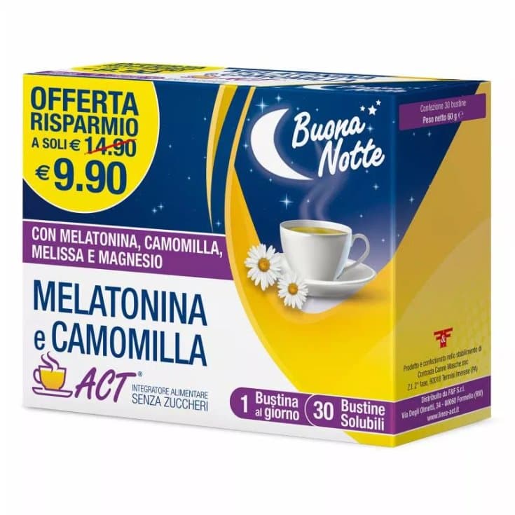 Melatonina Act + Kamille – 30 Beutel