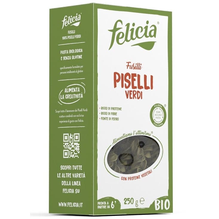 Felicia Bio Fusilli Piselli – Vollkorn-Nudeln mit Erbsen
