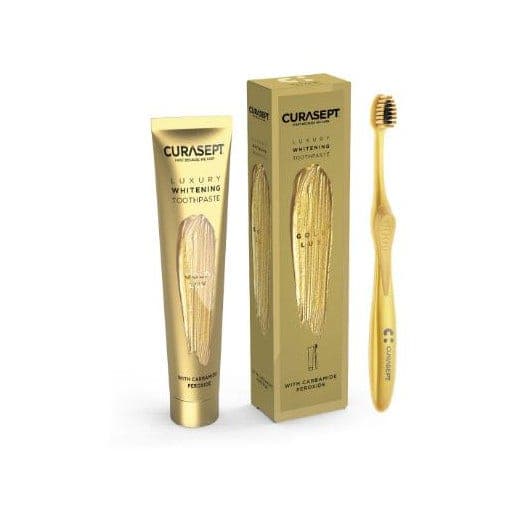 Curasept Gold Lux Zahnpasta + Zahnbürste
