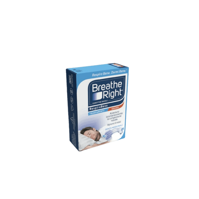 Breath Right Transparent Groß – 10 Stück Nasenpflaster